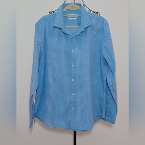 Calvin Klein Infinite Cool Slim Fit Non- Iron Shirt- XL Blue